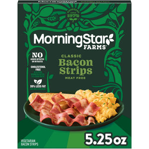 MorningStar Farms Frozen Veggie Bacon Strips, Vegetarian, 5.25 oz