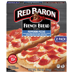Red Baron Frozen French Bread Personal Pizza Pepperoni, 10.8 oz, 2 ct