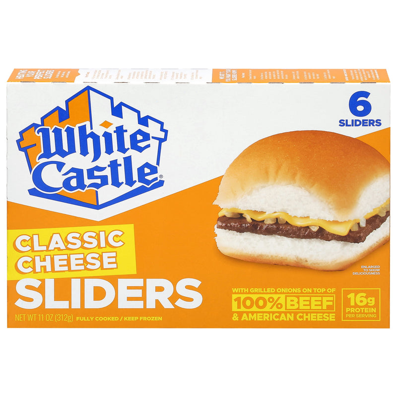 White Castle Classic Cheese Sliders, Frozen, 6 Count — package