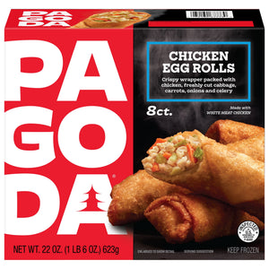PAGODA Frozen Crunchy Crispy Chicken Egg Rolls, 22.0 oz