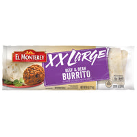 El Monterey XX Large Beef and Bean Burrito, 9 oz Single-Serve — package
