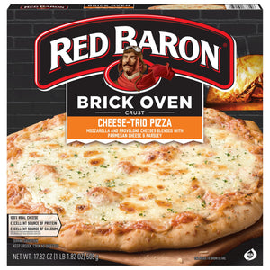 Red Baron Frozen Brick Oven Pizza Cheese Trio, 17.82 oz