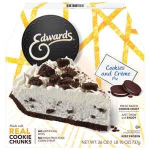 Edwards Frozen Dessert Pie Cookies & Crème, 26.0 oz
