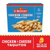 El Monterey Chicken & Cheese Flour Taquitos 20 oz, 20 Count (Frozen) — package