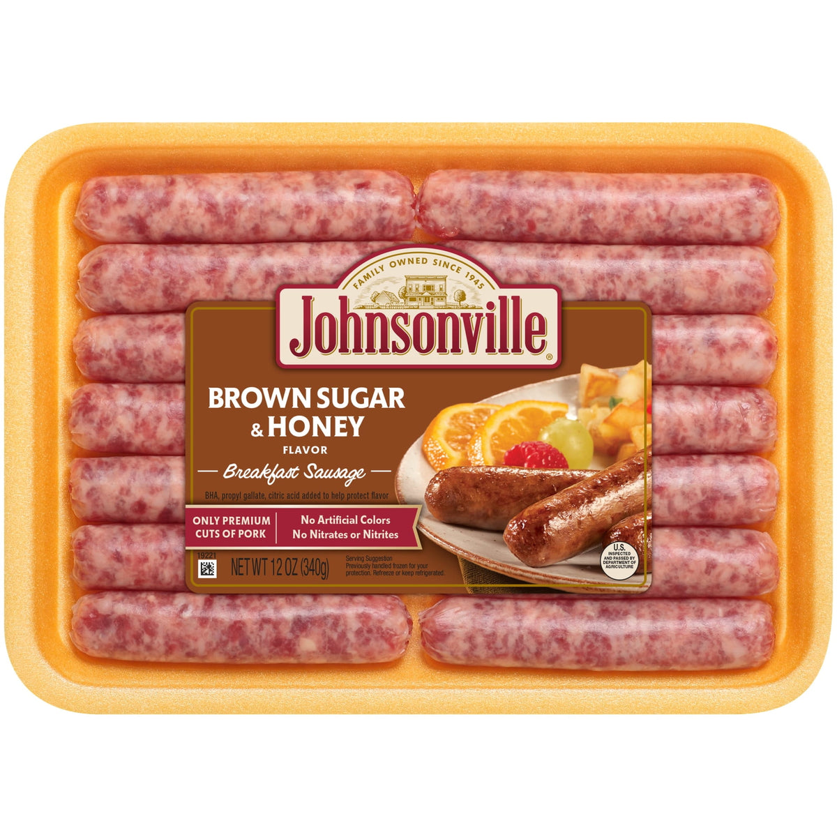 Johnsonville Refrigerated Breakfast Sausage Brown Sugar & Honey, 12 oz, 14 ct