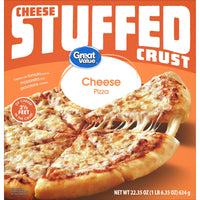 Great Value Stuffed Crust Cheese Pizza, Tomato Basil Garlic Sauce, 22.35 oz (Frozen) — package