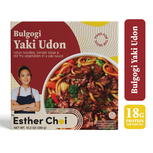 Esther Choi Frozen Bulgogi Yaki Udon with Steak and Stir Fry Vegetables, 10.1 oz