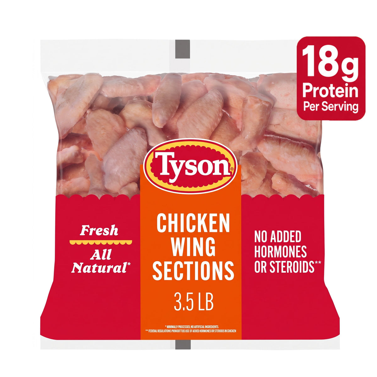 Tyson Refrigerated Chicken Wing Sections, 3.5 lb