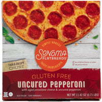 Sonoma Flatbreads Gluten Free Pepperoni, Marinara Sauce, 11.42 oz. (Frozen - Contains: Milk, Soy) — package