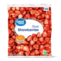Great Value Sliced Strawberries, 64 oz (Frozen) — package