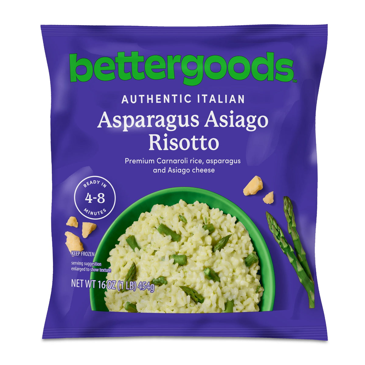 bettergoods Frozen Risotto Asparagus Asiago, 16 oz