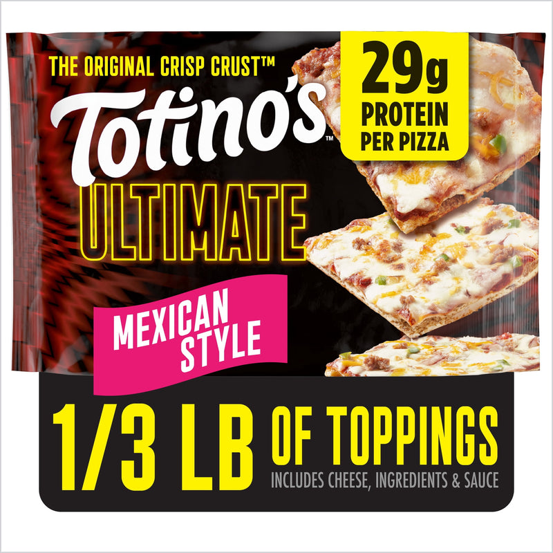 Totino's Ultimate Pizza, Mexican Style, Thin Crust, 29g Protein, 11 oz (Frozen) — package