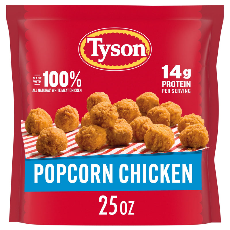 Tyson Popcorn Chicken, 25 oz (Frozen, Fully Cooked) — package