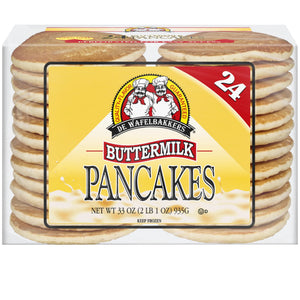 De Wafelbakkers Frozen Buttermilk Pancakes, 2.06 lbs, 24 ct