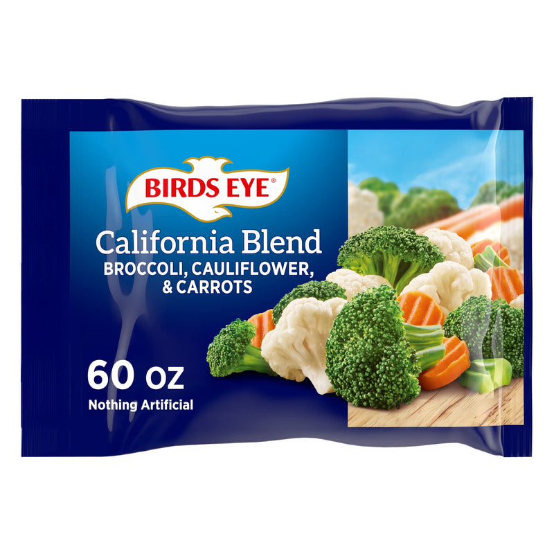 Birds Eye California Blend with Carrots, Broccoli, Cauliflower, Frozen Vegetables, 60 oz. Bag — package