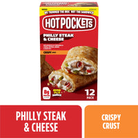 Hot Pockets Frozen Sandwich Philly Steak and Cheese Snacks, 54 oz, 12 ct — package