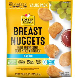 Foster Farms Frozen Chicken Breast Nuggets, 33.6 oz