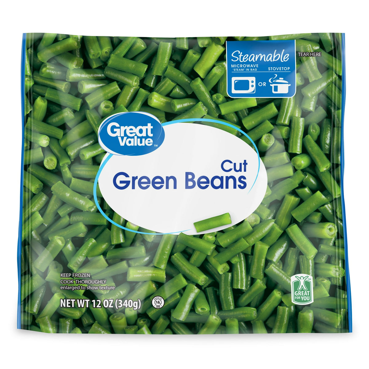 Great Value Frozen Cut Green Beans, 12 oz