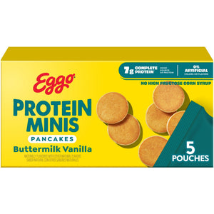 Eggo Frozen Protein Minis Pancakes Buttermilk Vanilla, 8.4 oz, 5 ct