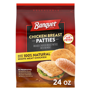 Banquet Frozen Chicken Breast Patties, 24 oz