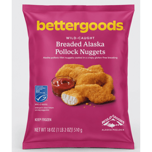 bettergoods Frozen Wild-Caught Breaded Alaska Pollock Nuggets, 18 oz