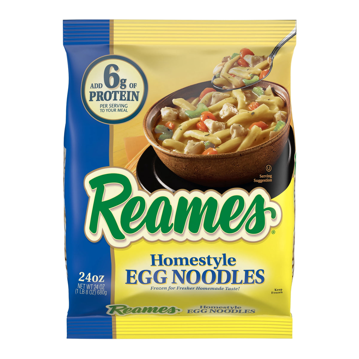 Reames Frozen Homestyle Egg Noodles, 24 oz