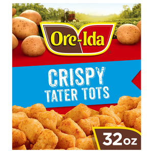 Ore-Ida Frozen Crispy Tater Tots Seasoned Shredded Potatoes, 32 oz