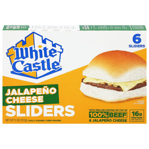 White Castle Frozen Sliders Jalapeno Cheese, 11 oz, 6 ct