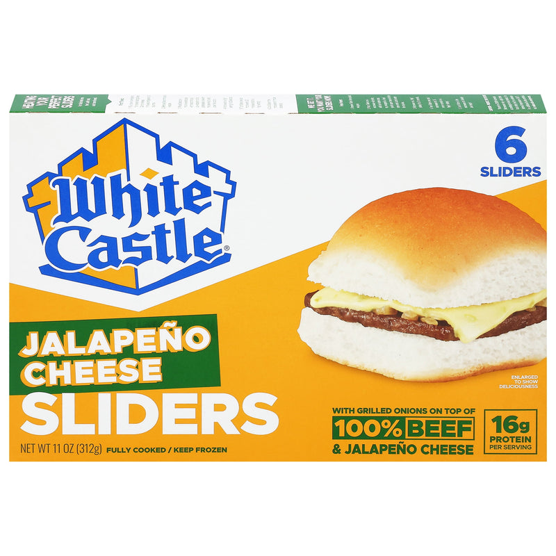 White Castle Jalapeno Cheese Sliders, Frozen, 6 Count — package
