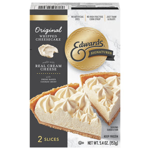Edwards Frozen Whipped Cheesecake Dessert Pie Slices Original, 5.41 oz, 2 ct