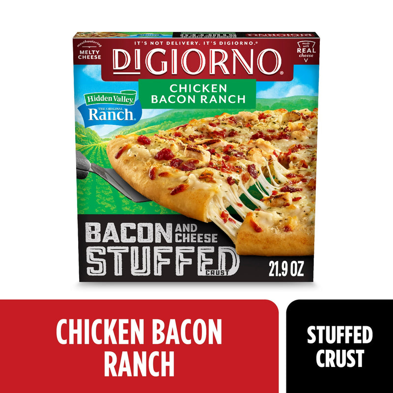 DiGiorno Frozen Pizza Stuffed Crust Chicken Bacon Ranch Pizza, 21.9 oz — package
