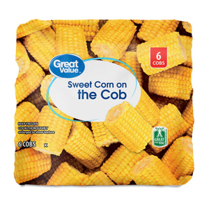 Great Value Frozen Sweet Corn on the Cob, 18 oz, 6 ct