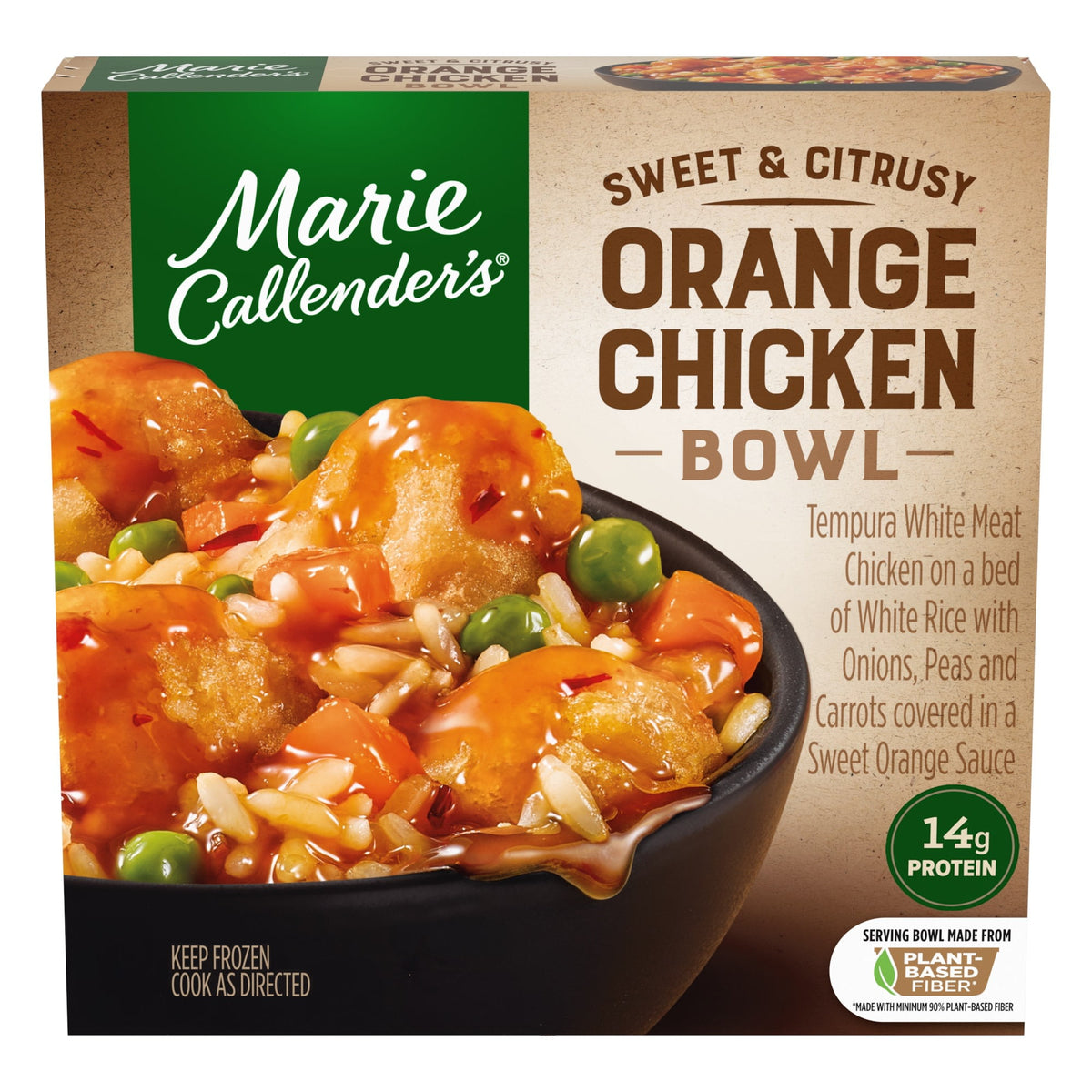 Marie Callender's Frozen Sweet & Citrusy Orange Chicken Bowl, 11 oz