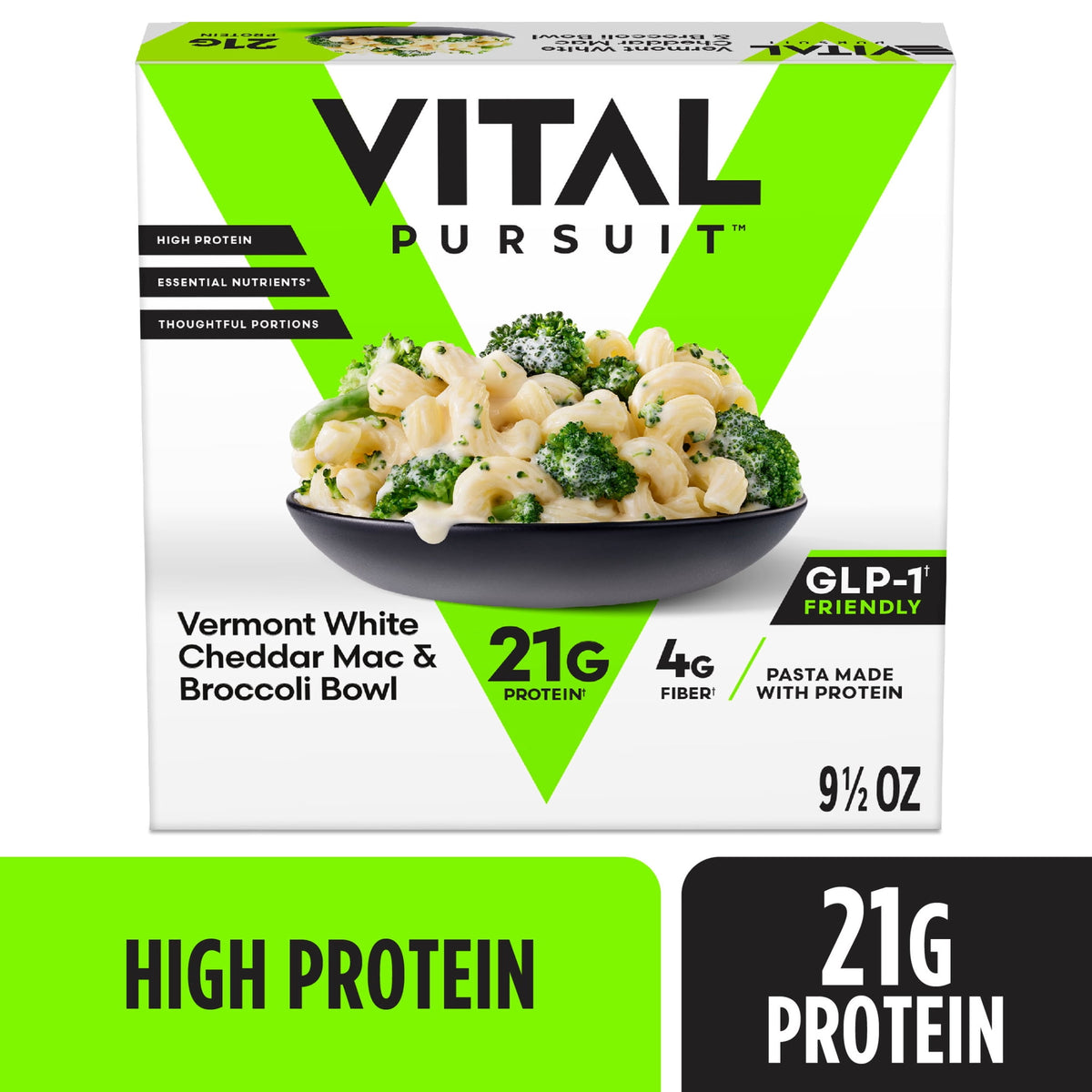 Vital Pursuit Frozen White Cheddar Mac & Cheese Broccoli Bowl, 9.5 oz