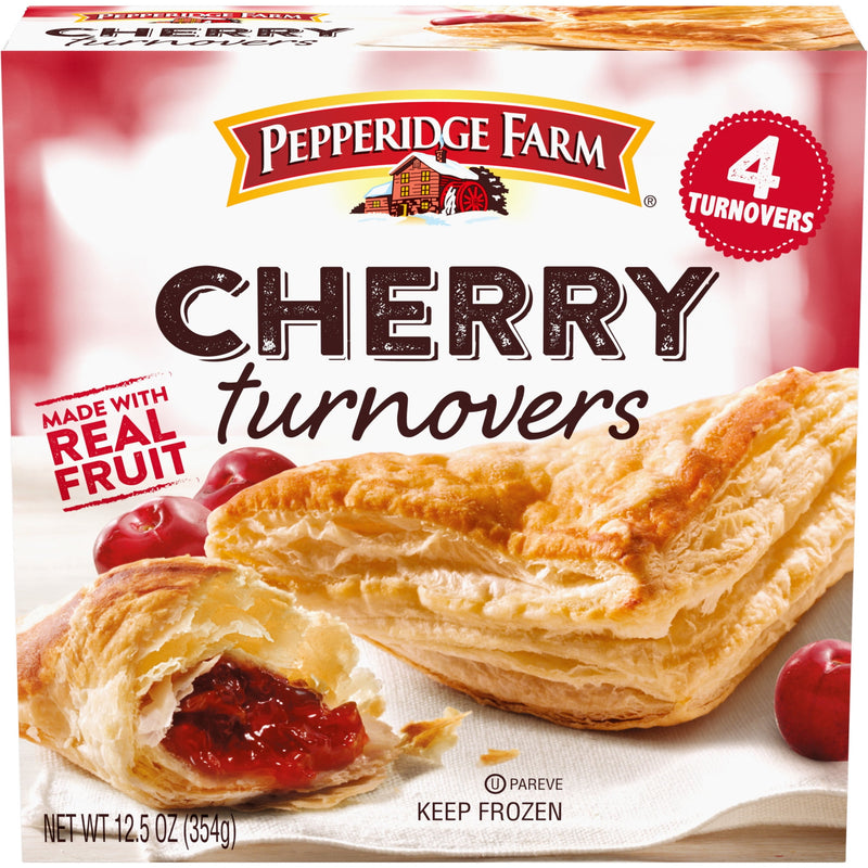 Pepperidge Farm Cherry Turnovers Pastries, 4-Count 12.5 oz. Box — package