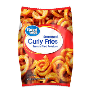 Great Value Frozen Seasoned Curly Fries, 24 oz