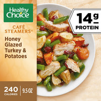 Healthy Choice Cafe Steamers Honey Glazed Turkey & Potatoes, Frozen Meal, 9.5 oz. Bowl — package
