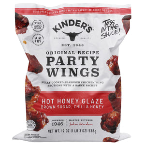 Kinder's Frozen Restaurant-Style Chicken Wings Hot Honey Glaze, 19 oz