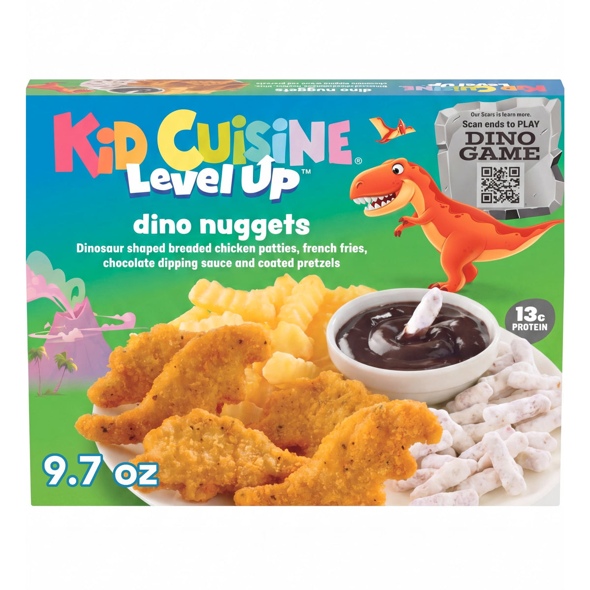 Kid Cuisine Frozen Level Up Dino Chicken Nuggets Meal, 9.7 oz