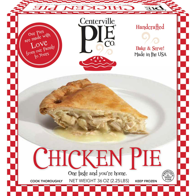 Centerville Frozen Chicken Pie 36 oz. Carton, Ready to Bake — package