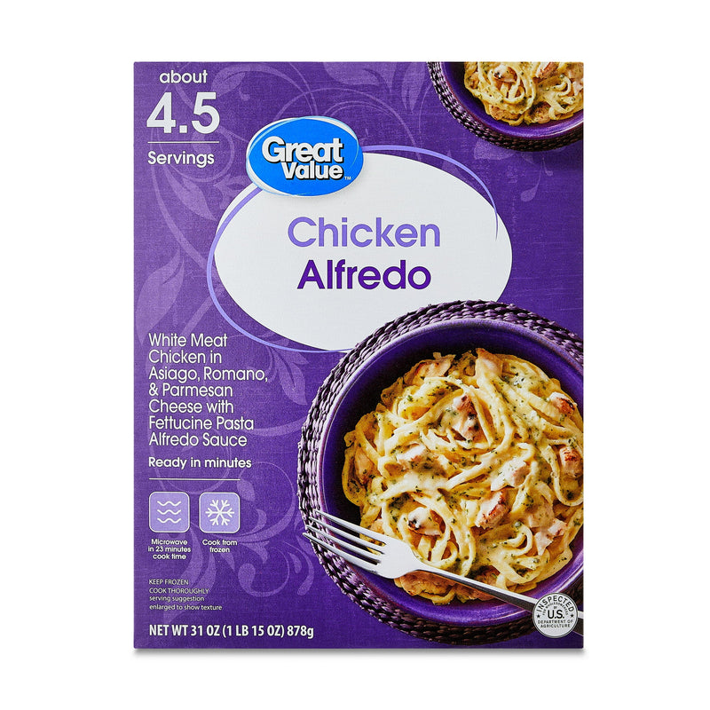 Great Value Chicken Alfredo, 31 oz (Frozen) — package