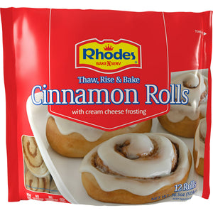 Rhodes Bake-N-Serv Frozen Cinnamon Rolls with Cream Cheese Frosting, 36.5 oz, 12 ct