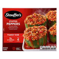 Stouffer’s Stuffed Peppers, Family Size, Frozen Stuffed Peppers, Easy Family Frozen Dinner 2 lb. — package