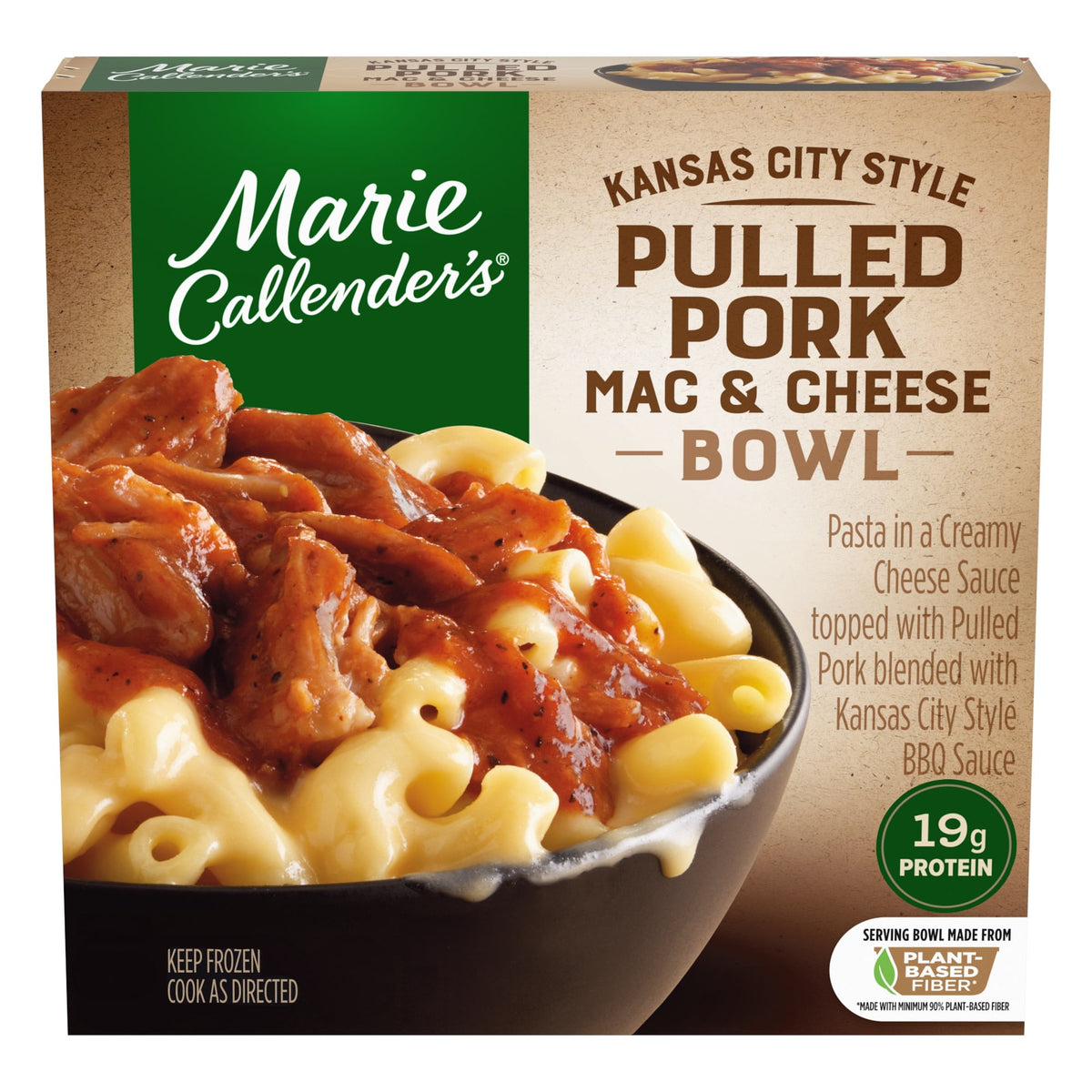 Marie Callender's Frozen Pulled Pork Mac & Cheese Kansas City Style, 11 oz