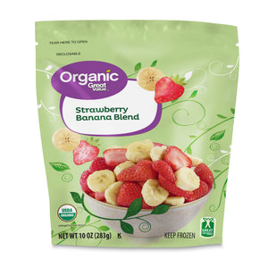 Great Value Frozen Organic Strawberry Banana Blend, 14 oz