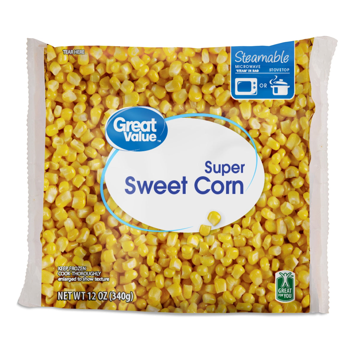 Great Value Frozen Whole Kernel Corn, 12 oz