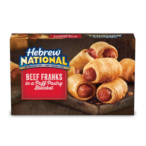 Hebrew National Frozen Beef Franks in a Puff Pastry Blanket, 18.4 oz, 32 ct