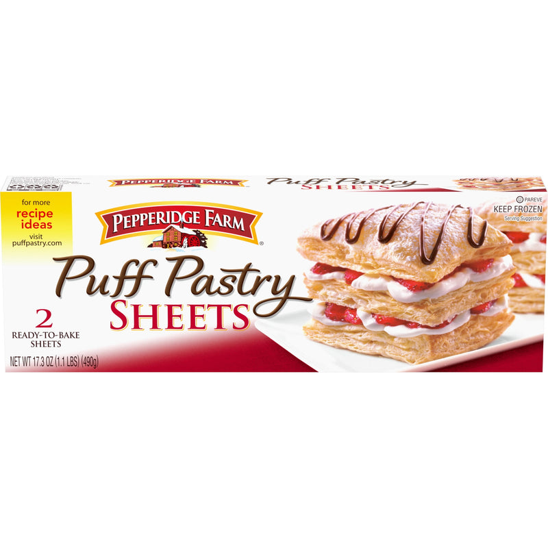 Pepperidge Farm Puff Pastry Frozen Pastry Dough Sheets, 2-Count, 17.3 oz. Box — package
