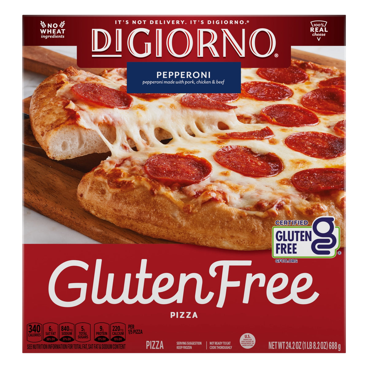 DiGiorno Frozen Pizza Gluten Free Crust Pepperoni, 24.2 oz