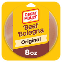 Oscar Mayer Original Beef Bologna Sliced Deli Meat, for Easy Lunches and Snacking, Quality Meat, No Fillers, 8 oz — package
